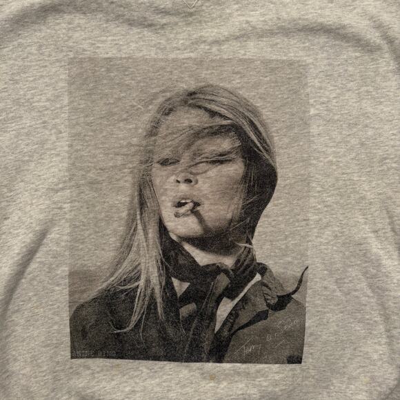 Annie Bing Ramona Bridgitte Bardot Pullover Sweatshirt Gray M - Picture 2 of 6